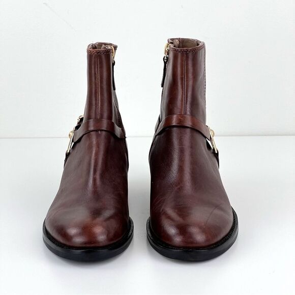 Ecco Brown Leather Ankle Boots with Buckle - Picture 2 of 10